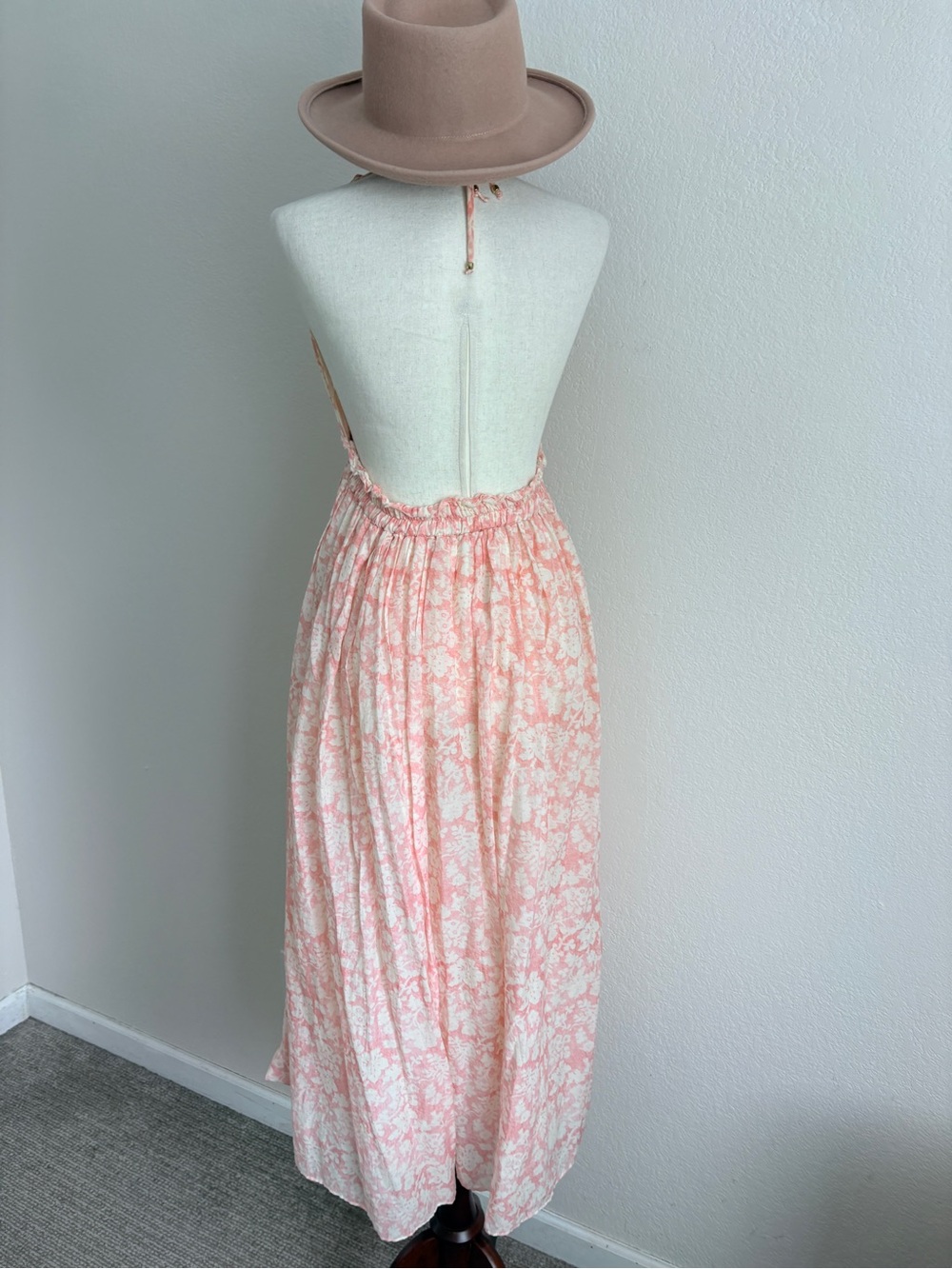 LoveShackFancy Silk Blend Floral Halter Maxi Dress - Picture 9 of 11